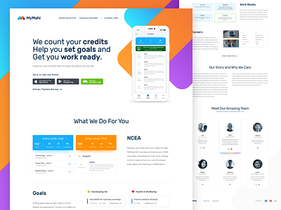MyMahi Landing desktop education home landing ui ux design ui design