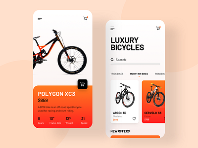 Bicycle Store App UI