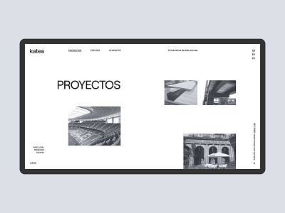 Web Katea - Projects page arquitecture consulting grid layout minimal portfolio portfolio design projects web webdesign website