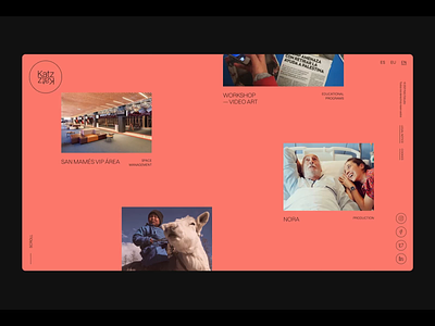 Katz website - Portfolio grid gradient grid layout minimal portfolio projects sunrise ui web web design website