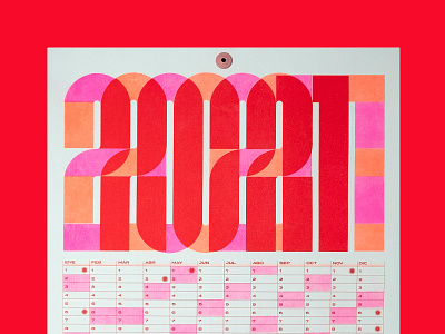 Riso calendar 2021 calendar design poster poster art redesign riso risograph risography risoprint
