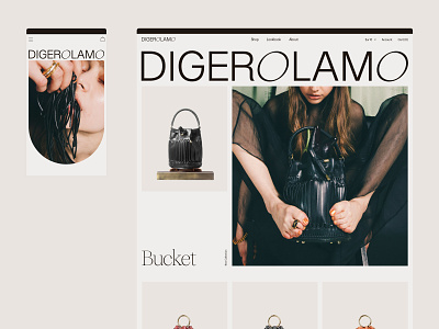 Digerolamo website bags ecommerce leather shop web design website