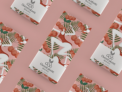 Cherry liqueur chocolate. illustration packaging