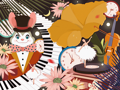Wonderful Music Night animation illustrations mobile 色彩 颜色