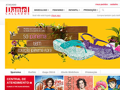 Daniel Calçados e commerce layout site