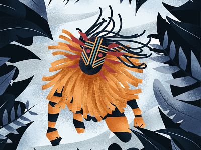 The Watcher africa character colors design forest illustration illustrator mask tribune vector vector art watcher