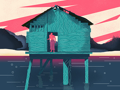 Jago character colors design fisherman flat home illustration illustrator landscape rohani vector