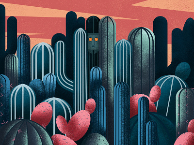 Mimicry cactus character colors desert illustration illustrator man oniric vector