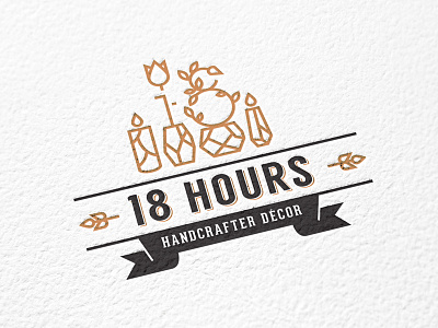 18hrsdecor Logo brand branding decor handcraft logo logo design