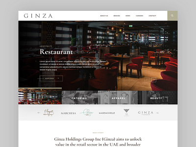 Ginza Website Design design web website