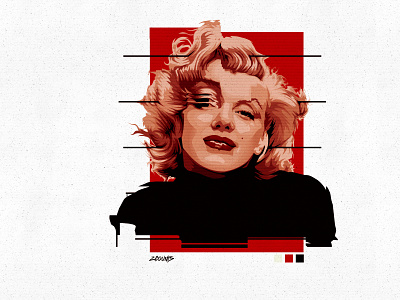 Marilyn Monroe vector portrait