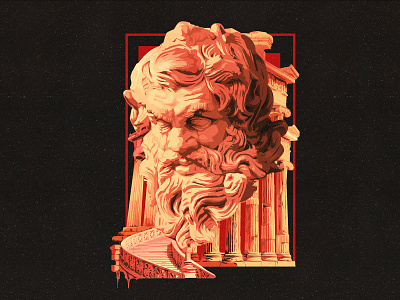 Zeus | Vector Portrait gods greek god olympian temple vector portrait zeus