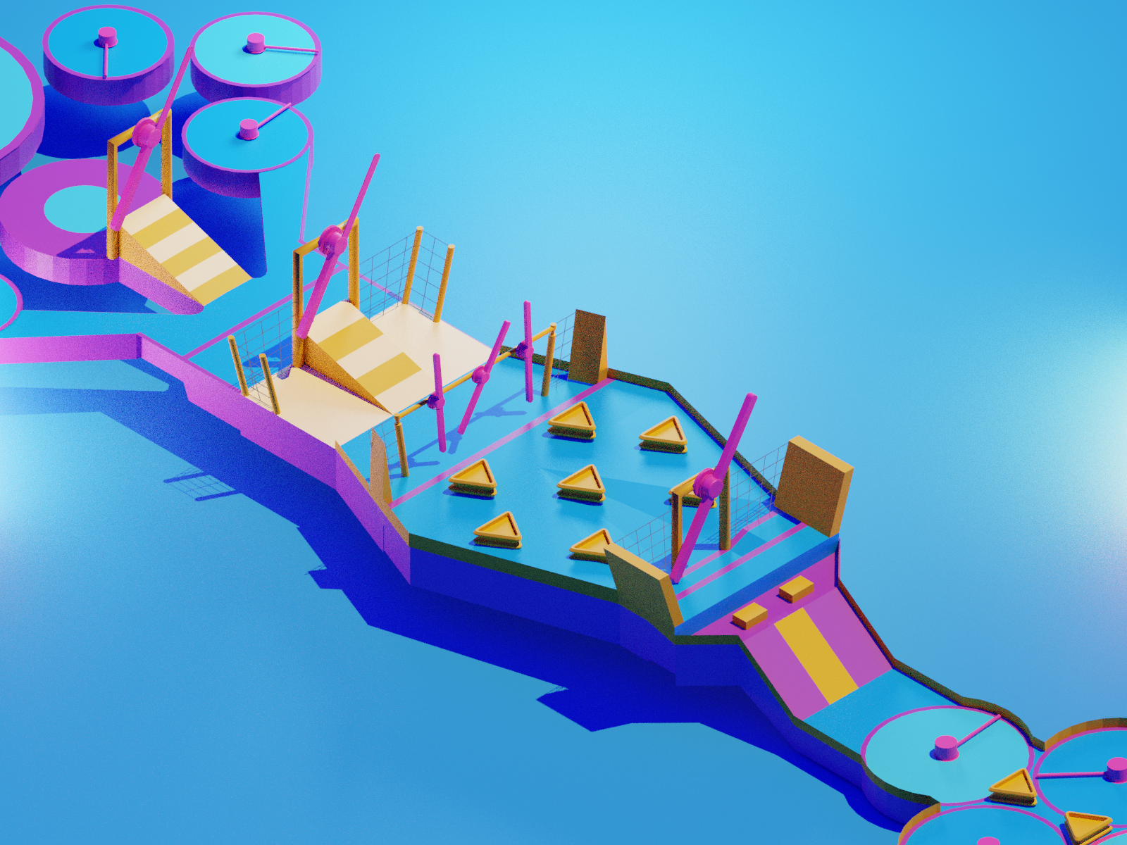 3d fall guys map by isabela on Dribbble