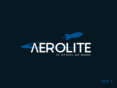 Daily Logo Challenge 1/50 aerolite daily logo challenge dailylogochallenge rocket rocket man space