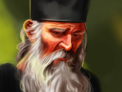 Black hat White Beard artwork bearded digitalart digitalpainting painting portrait rkamalart