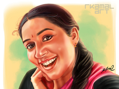 Portrait Study artwork digitalart digitalpainting illustration painting portraiture rkamalart southindian women