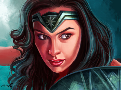 Wonder Woman comics digitalart fanart illustration painting superhero wonderwoman
