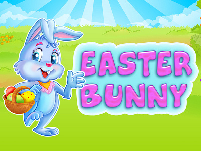 Easter bunny Game Logo bunny cartoon cartoonillustration characterdesign cute easter gameart gamelogo illustration