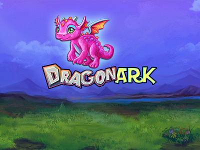 DragonArk Slot game cartoon characterdesign digitalart dragon dragons gameart gamelogo landscape painting slotgame