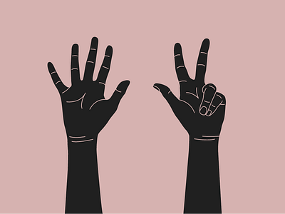 Eight eight hands illustration