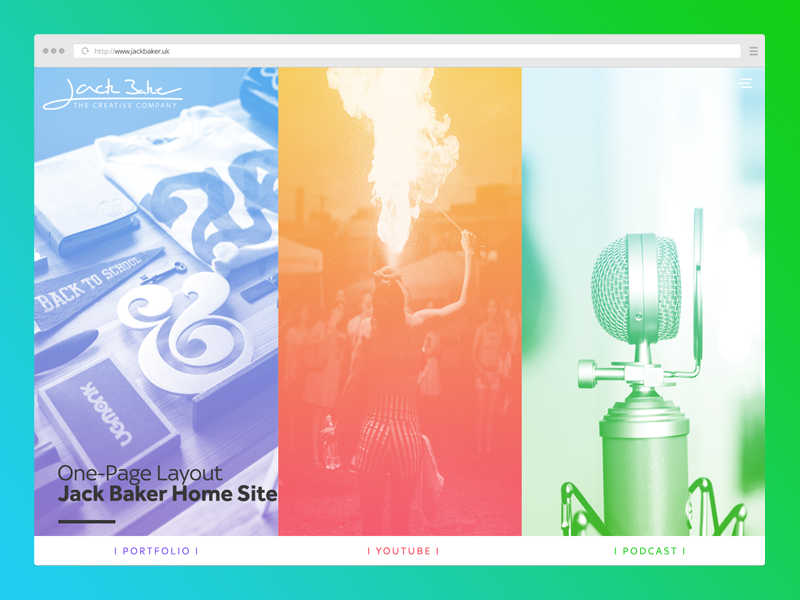 Portfolio Concept website one-page layout new designer