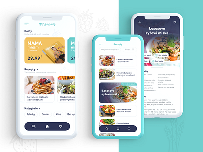 MAMA mňam | Recipe app concept app app design concept design food food app food app design interface recipe app recipes ui uiux user experience userinterface