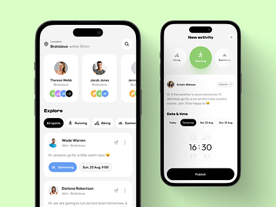 Find your sports partner | Mobile App android app app design clean design figma fitness interface ios minimal mobile app partners sport trends ui ui ux user experience user interface ux workout