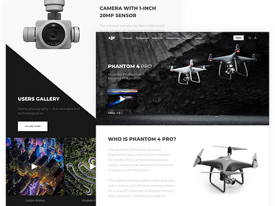 DJI landing concept design drone landing product ui ux website