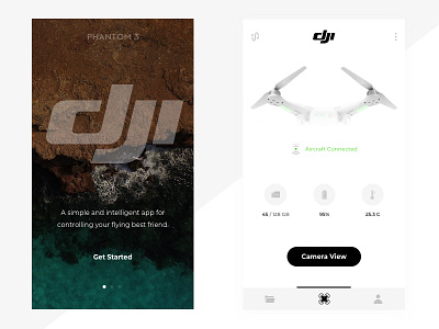 Drone App app design dji drone ios ui ux