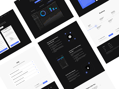 Product website for crypto app black white crypto desktop app fintech product design ui ux web