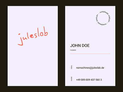 Juleslab Business Card