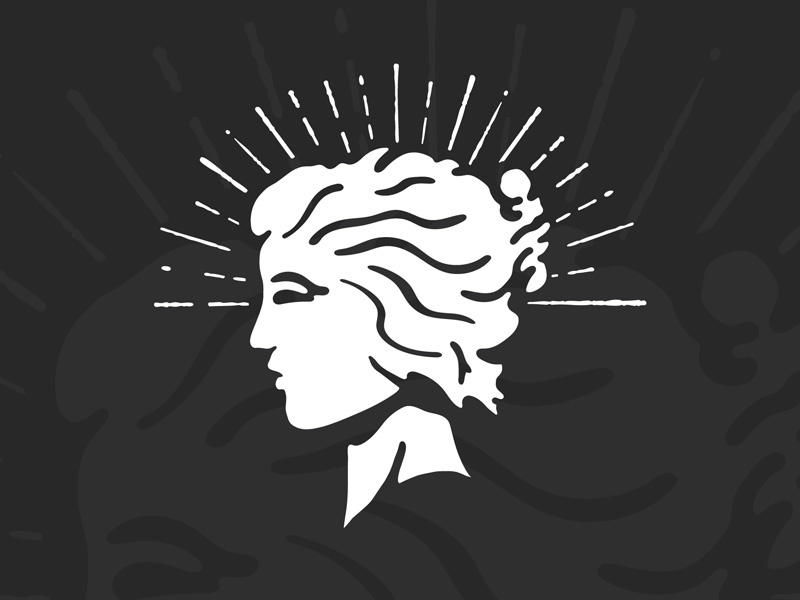 Nikle girl liberty alcohol whiskey logotype logo identity branding
