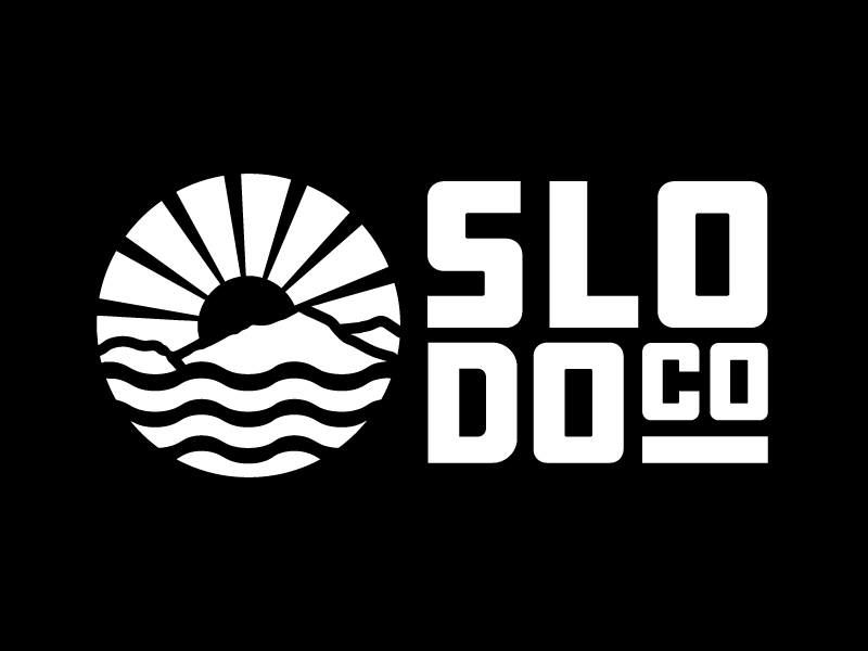 SLODOCO central coast san luis obispo beach ocean surf doughnut coffee donut logotype logo identity branding
