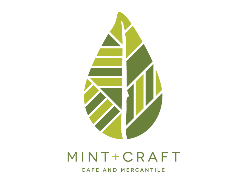 Mint and Craft visual identity central coast san luis obispo knife 805 slo mint branding logo restaurant cafe leaf