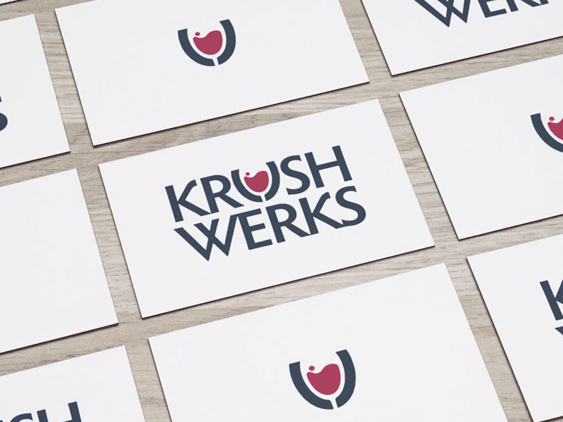 KrushWerks wine alcohol logotype identity central coast visual identity design logo branding