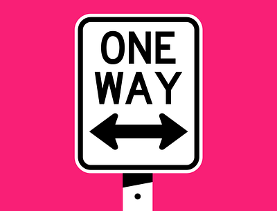 "One Way" design flat illustrator minimal vector