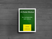 a4 poster mockup - Free A4 Poster Mockup