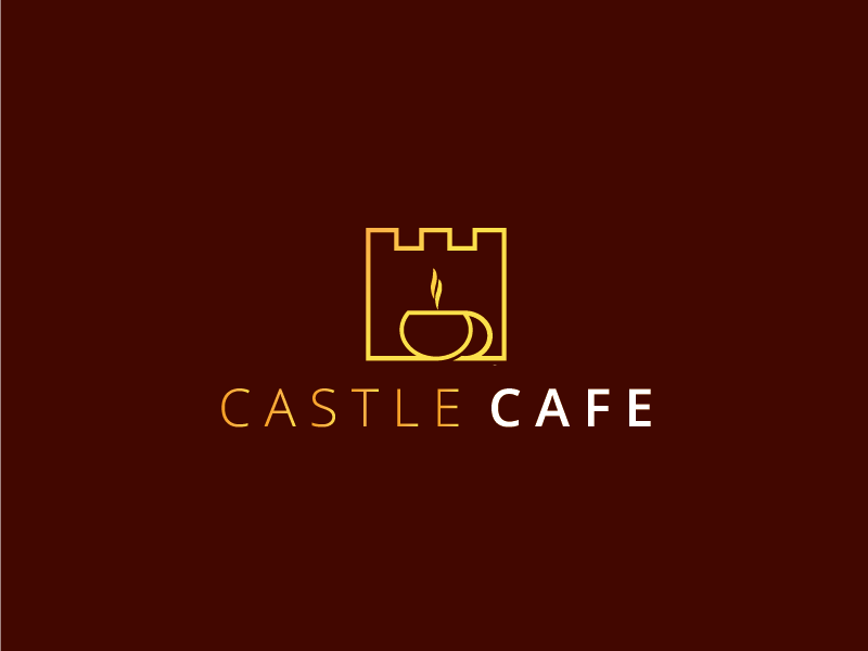 castle cafe logo design for sale by lendbrand dribbble dribbble