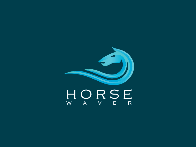 Horse Waver Logo Design | For Sale blue wave wave logo animal logo animal horse logo logo design brandcrowd sale logos