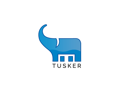 Tusker Logo Design | For Sale animal animal logo blue brandcrowd branding elephant logo illustration logo design sale tusker