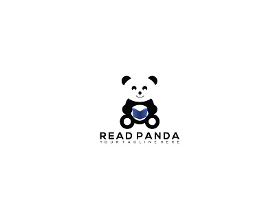 Read Panda Logo Design abstract animal black black logo book brandcrowd buy logo logo template logos panda panda logo reading logo