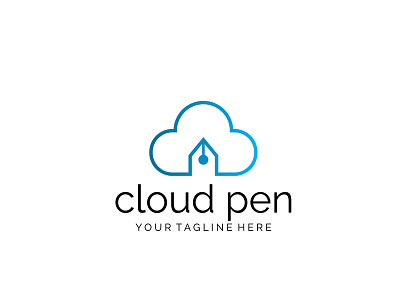 Cloud Pen Logo Design