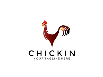 Chickin Logo Design abstract bird bird logo chicken freepik hen logo logo template red vector design vector logo