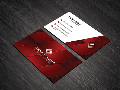 Reddish Abstract Print Ready Business Card Template