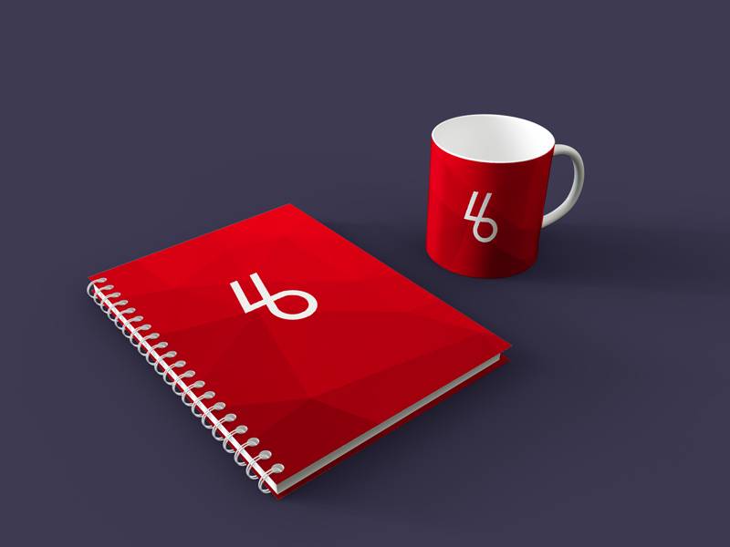 Download Free Spiral Book With Mug Psd Mockup By Lendbrand On Dribbble