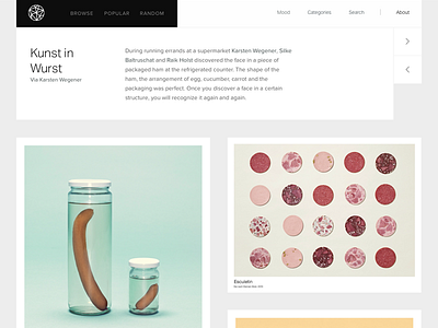 Defringe: an online gallery article blog defringe design gallery layout post web