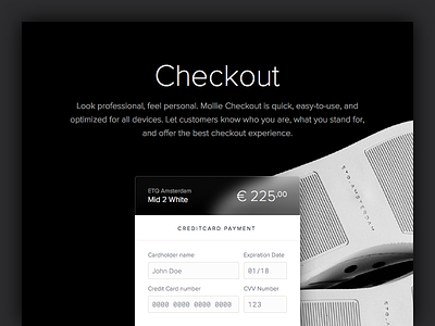 Checkout design interface design mollie payments ui web website