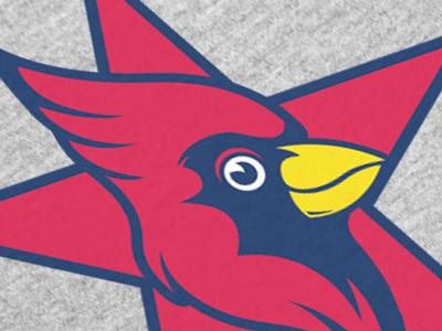 Red Bird apparel illustration mascot print