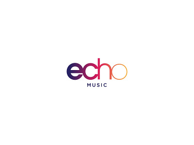 echo music app art branding design illustration illustrator logo minimal type typography