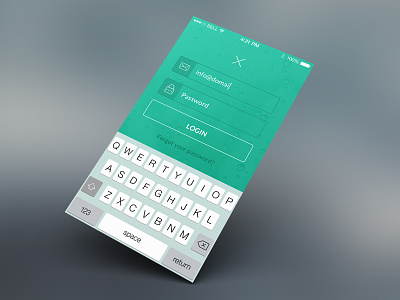 Loginscreen App app design flat green icons ios iphone login screen ui